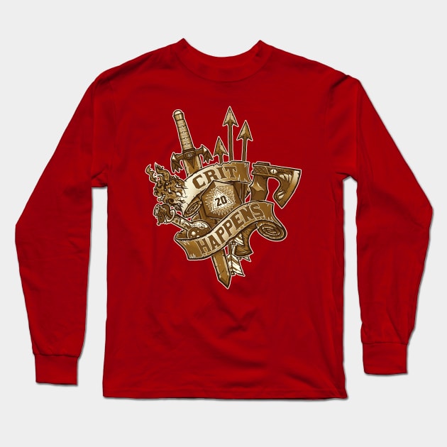Crit Happens (20) [Gold] Long Sleeve T-Shirt by DCLawrenceUK